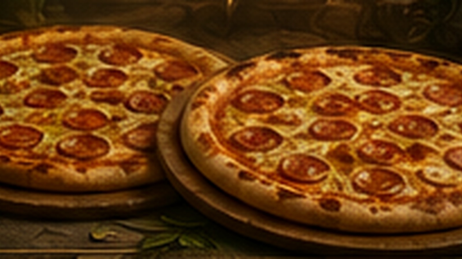 Dos pizzas de dos ingredientes de Promo Duo de Pizza Grecia.